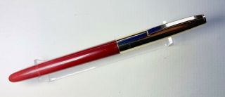 Vintage Conway Stewart 106 Fountain Pen,  Red,  Gold Plated Cap,  Boxed,  Circa 1969