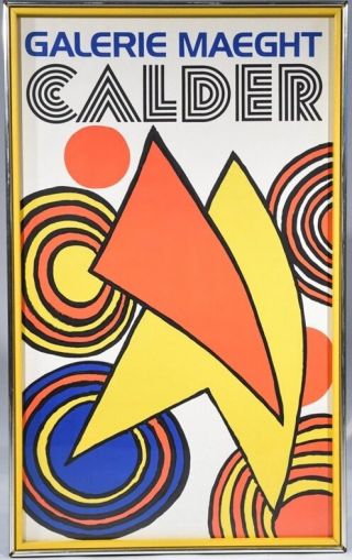 Alexander Calder Vintage Exhibition Poster Lithograph Galerie Maeght Framed
