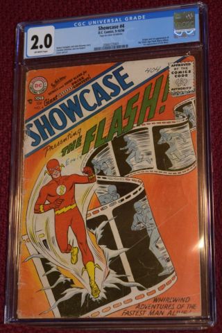 Showcase 4 Cgc 2.  0 Origin And First Appearance Of The Silver Age Flash Major