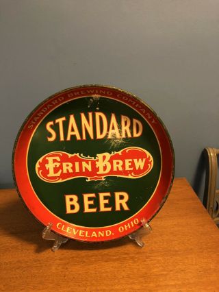 Vintage Erin Brew Beer Tray Standard Brewing Co.  Cleveland Oh