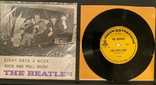The Beatles 1965 Eight Days A Week Brazil 1st Pressing With Pic Sleeve