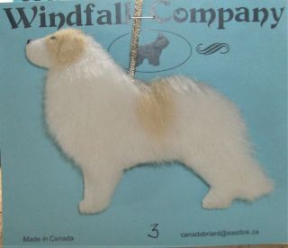 Colored Great Pyrenees Dog Soft Plush Christmas Ornament 3 By Wc