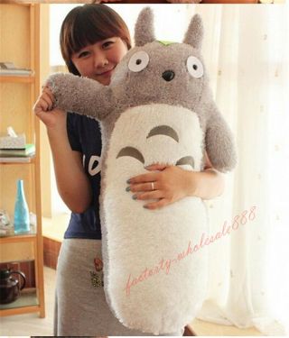 2019 Big Long Totoro Plush Giant Large Stuffed Plush Toy Doll Pillow Gift 80cm