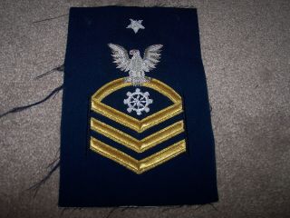 Wwii Era Us Navy,  Senior Chief Petty Officer,  Quartermaster,  Blue,  Bullion
