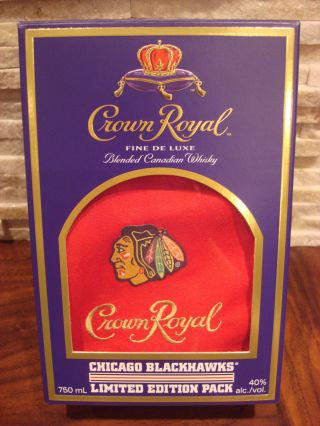 Crown Royal Chicago Blackhawks Limited Edition Pack Bag & Box -