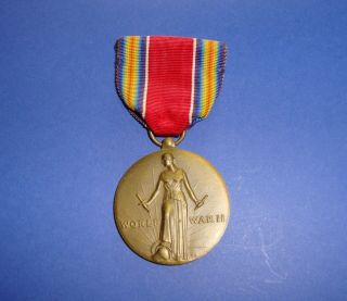 World War Ii Victory Medal With Ribbon