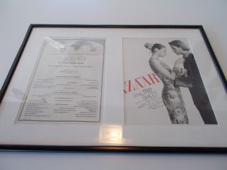 Unusual Vintage Gucci Art.  Harpers Bazaar Securities Shares Finance Certificate