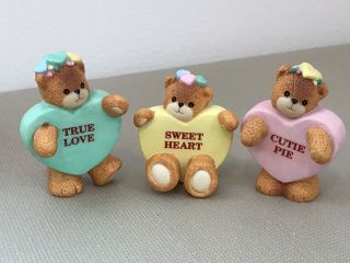 Lucy & Me Enesco Valentine’s Candy Bears Set Of 3 1995