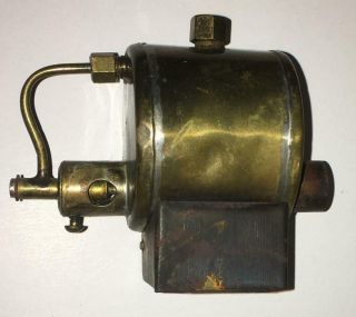 Vintage Miniature Steam Engine Brass Water Reservoir On Stand Only