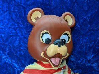 Vtg 1965 Talking Biff The Bear Mattel Pull String Talking Plush Teddy Bear 16 