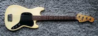 Vintage 1978 Fender Musicmaster Electric Bass Guitar Olympic White