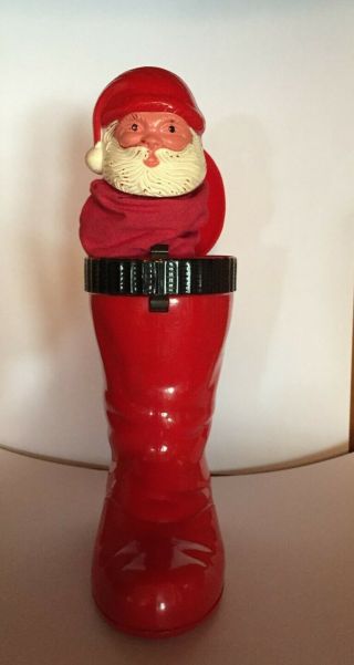 Hard Plastic Knickerbocker Santa In Boot Pop Up Toy