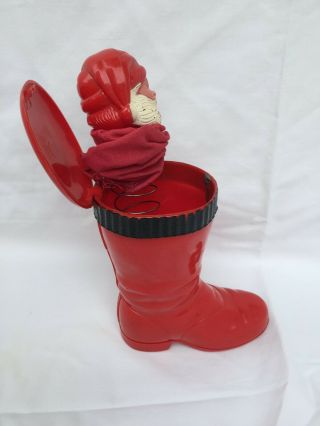 Hard Plastic Knickerbocker Santa in Boot Pop Up Toy 2
