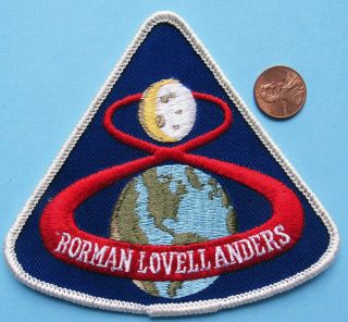 Nasa Patch Vtg Apollo 8 - Lion Brothers - Borman Lovell Anders - 4.  5 "