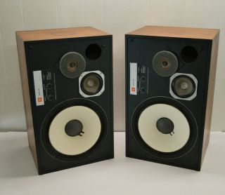 Vintage Pair Jbl L100 Century Large 3 - Way Speakers Monitors 123a - 3 12 " Woofers