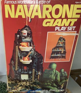 Vintage Marx Guns Of Navarone Giant Playset Empty Box Only