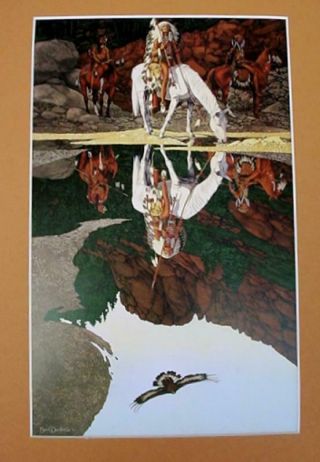 2 Bev Doolittle Art Books & 4 Big Prints Western Horse & Native American Indian 3