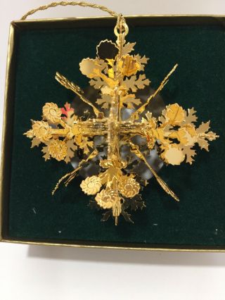 Metropolitan Museum Of Art 3 - D Star Snowflake Gold Plated Foliate Ornament