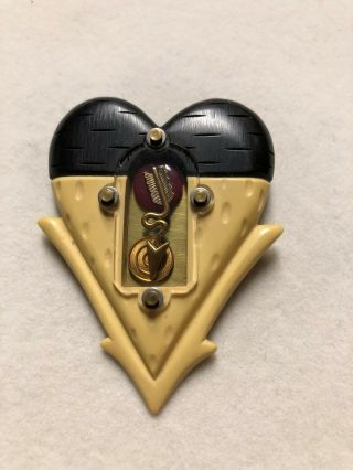 Vintage Thomas Mann Techno - Romantic Unique Heart Shaped Brooch.