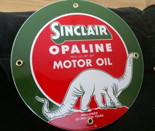 Sinclair Opaline Gas Oil Porcelain Advertising Sign.  10 Signs Ship For