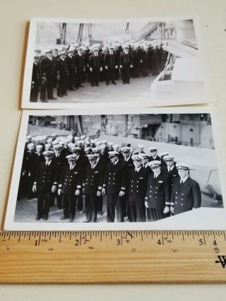 Uss Bountiful Ah - 9 Commissioning Photo 1944 Ww2 Ship 