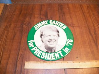 Vintage 1976 Jimmy Carter 9 " Political Campaign Pinback Button