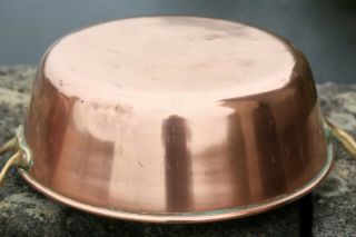 Vintage French Copper Confiture Preserve Pan Bronze Handles 4lbs Diam 15inch