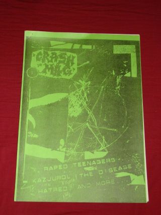Crash Mag Punk Fanzine No 1 Late 80 