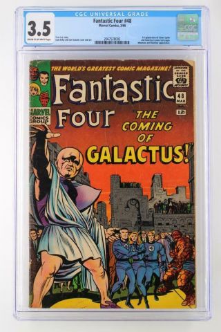 Fantastic Four 48 - Cgc 3.  5 Vg - Marvel 1966 - 1st App Silver Surfer & Galactus