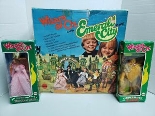 1974 Vintage Mego Wizard Of Oz Emerald City Playset With 2 Boxed Figures