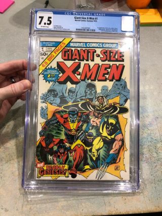 Giant Size X - Men 1 Cgc 7.  5 Marvel 1975 Bright Color And Centered Htf