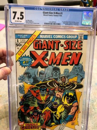Giant Size X - Men 1 CGC 7.  5 Marvel 1975 Bright color and Centered HTF 2