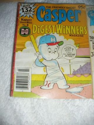 Richie Rich Holiday Digest Mag.  2,  Casper Digest 3,  Bat Man 7 40th anniversay 2