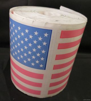 OF 250 AMERICAN FLAG WINDOW STICKERS DECALS 5X4 Car Auto USA MADE 2