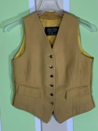 Belvoir Canary Wool Vest 32” England Vintage Fox Hunting Sidesaddle