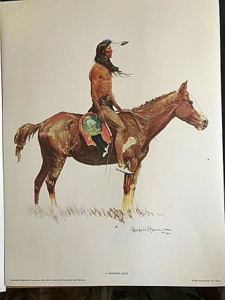 1956 Frederic Remington’s " Buckskins " Portraits Of The Old West 8 Colored Prints