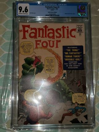 Fantastic Four 1 Golden Record Reprint (1966) Cgc Graded 9.  6,  Ow/w Pages