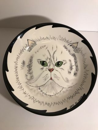 Cats By Nina Lyman Extra Large Bowl Home Decor Dish Plate Persian Cat