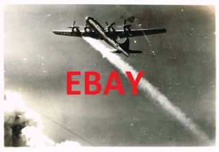 Wwii Orig 5x7 Photo 20th Usaaf 314th Bw B - 29 Bomber Hit And On Fire Mission