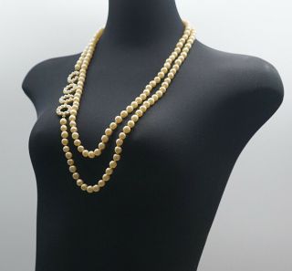 CHANEL COCO Pearl Chain Necklace 57 
