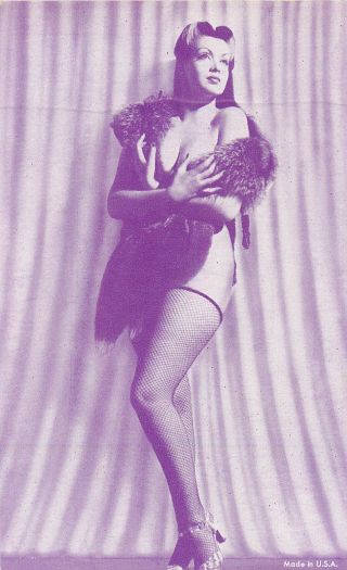 Set Of 4 Risque Semi - Nude Women Posing In Costume - Vintage Arcade Card