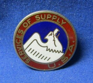 Wwii Sterling Army Transport Services Of Supply Di Unit Crest Pin By Gemsco