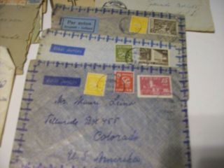 14 Set,  Vintage Old Stamped Envelopes With Hand Written Letters From Over Seas