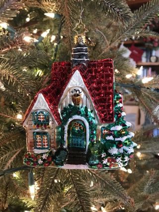Christopher Radko Retired 2016 Perfect Cottage Christmas Ornament House