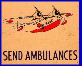 Near 1940s British American Ambulance Corps Patriotic Matchbook Cover
