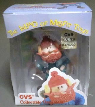 Cvs Rudolph Island Of Misfit Toys Ornament 1999 Yukon Cornelius Prospector Mib