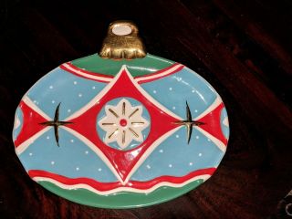 Department 56 Christmas Tree Ornament Plate 7 1/2 Inches