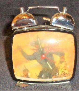 Vintage The Lone Ranger Tonto And Silver Classic Media Cowboy Alarm Clock