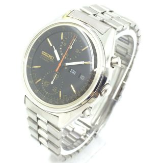 Vintage Seiko Chronograph 6138b Automatic Day Date 40mm Mens Wrist Watch A4244
