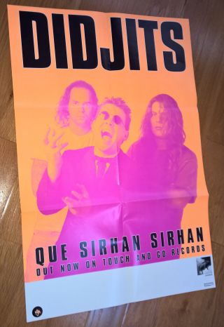 Didjits Que Sirhan Sirhan Promo Poster Touch And Go Vintage 1993 Punk Rock